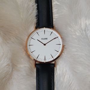 Cluse Black Gold Watch